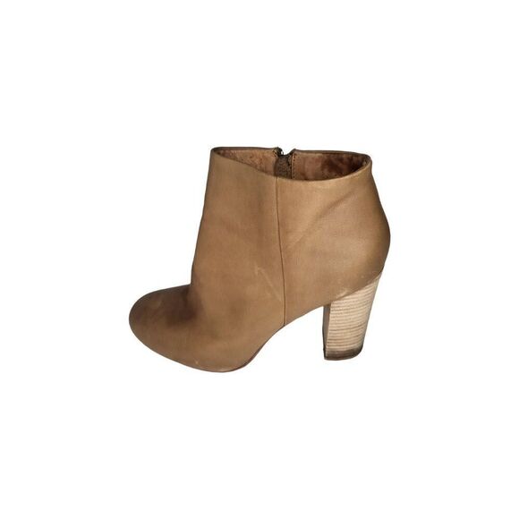 Joie Brown Leather‎ Ankle Boots Women Sz 7 US Vero Cuoio Block Heel Winterwear - Picture 1 of 7